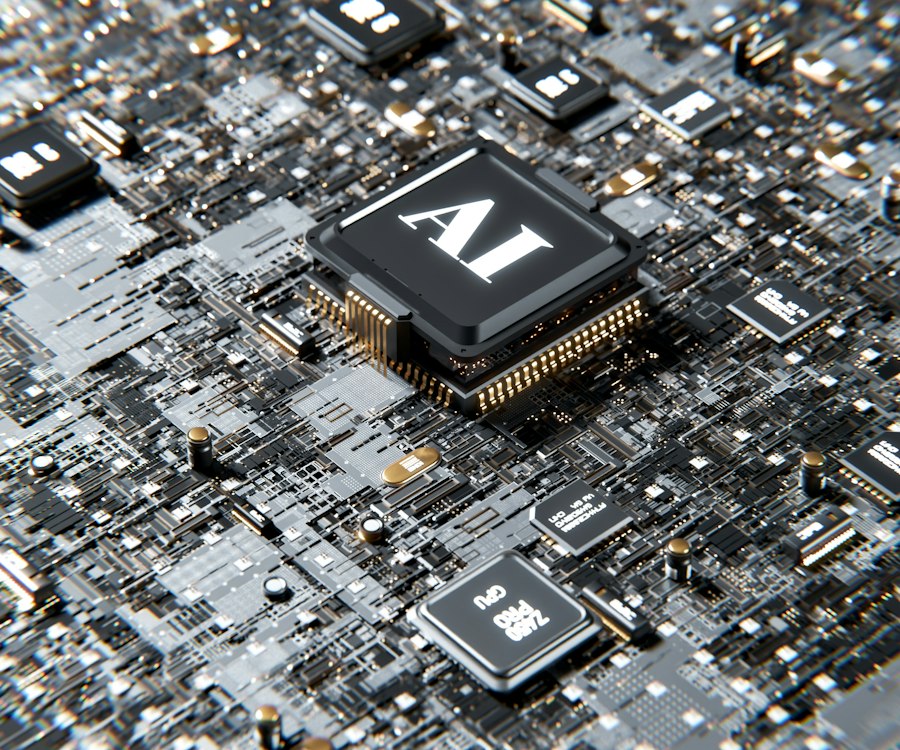 Processador de inteligência artificial sobre uma placa de circuitos